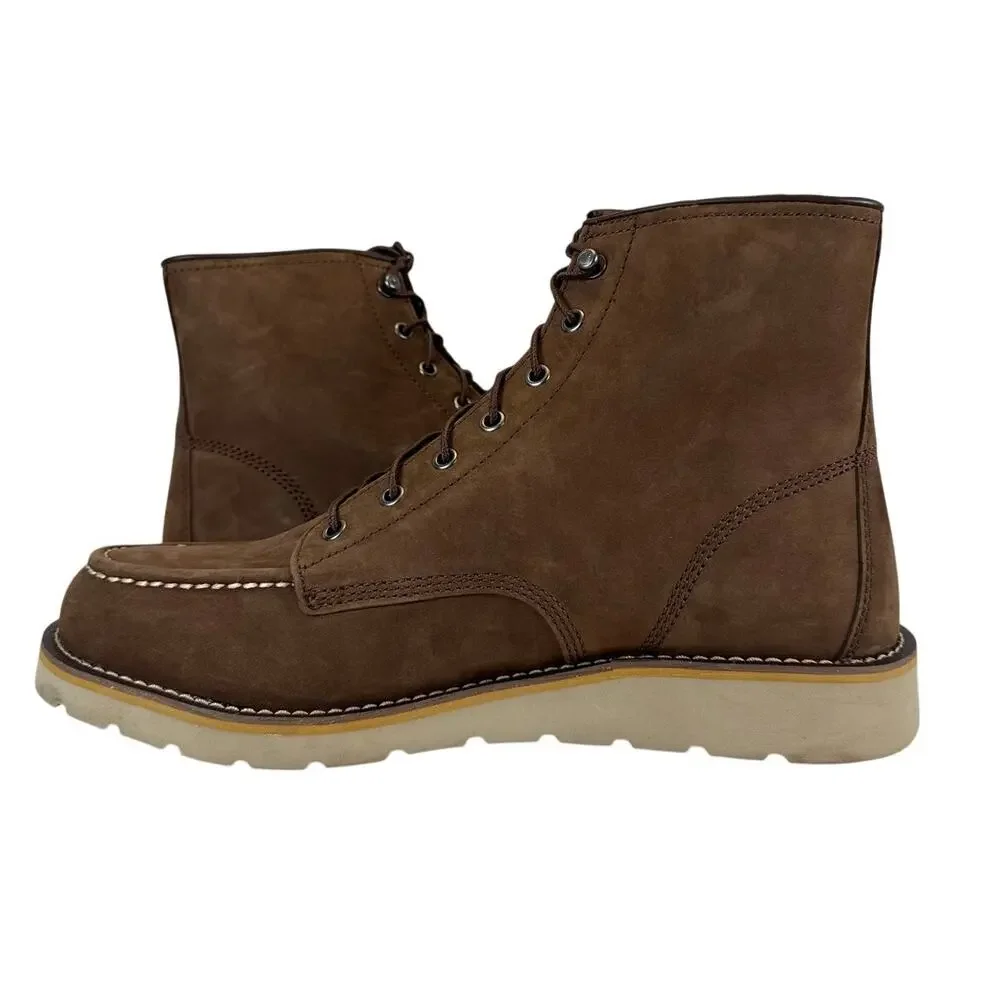 Carhartt Work Boot‎ Mens 12 Brown Nubuck Leather Soft Moc Toe FW6072